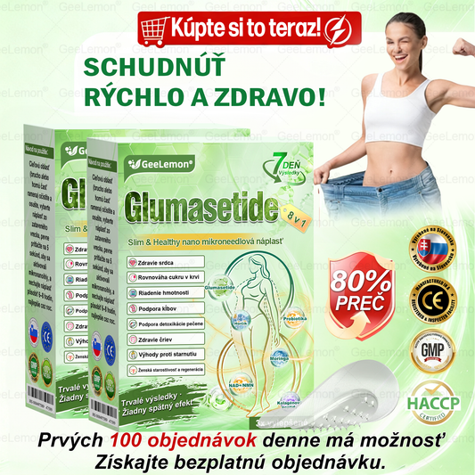 𝐆𝐞𝐞𝐋𝐞𝐦𝐨𝐧® 🎉𝐆𝐥𝐮𝐦𝐚𝐬𝐞𝐭𝐢𝐝𝐚 8 v 1 Náplast s Nano Mikroihličkami na Chudnutie a Zdravie ✅ (Iba raz denne, viditeľné zmeny za 7 dní) Pre obezitu, kardiovaskulárne zdravie, cukrovku, spánkovú apneu, štítnu žľazu, črevné zdravie, kĺbové problémy a ďalšie