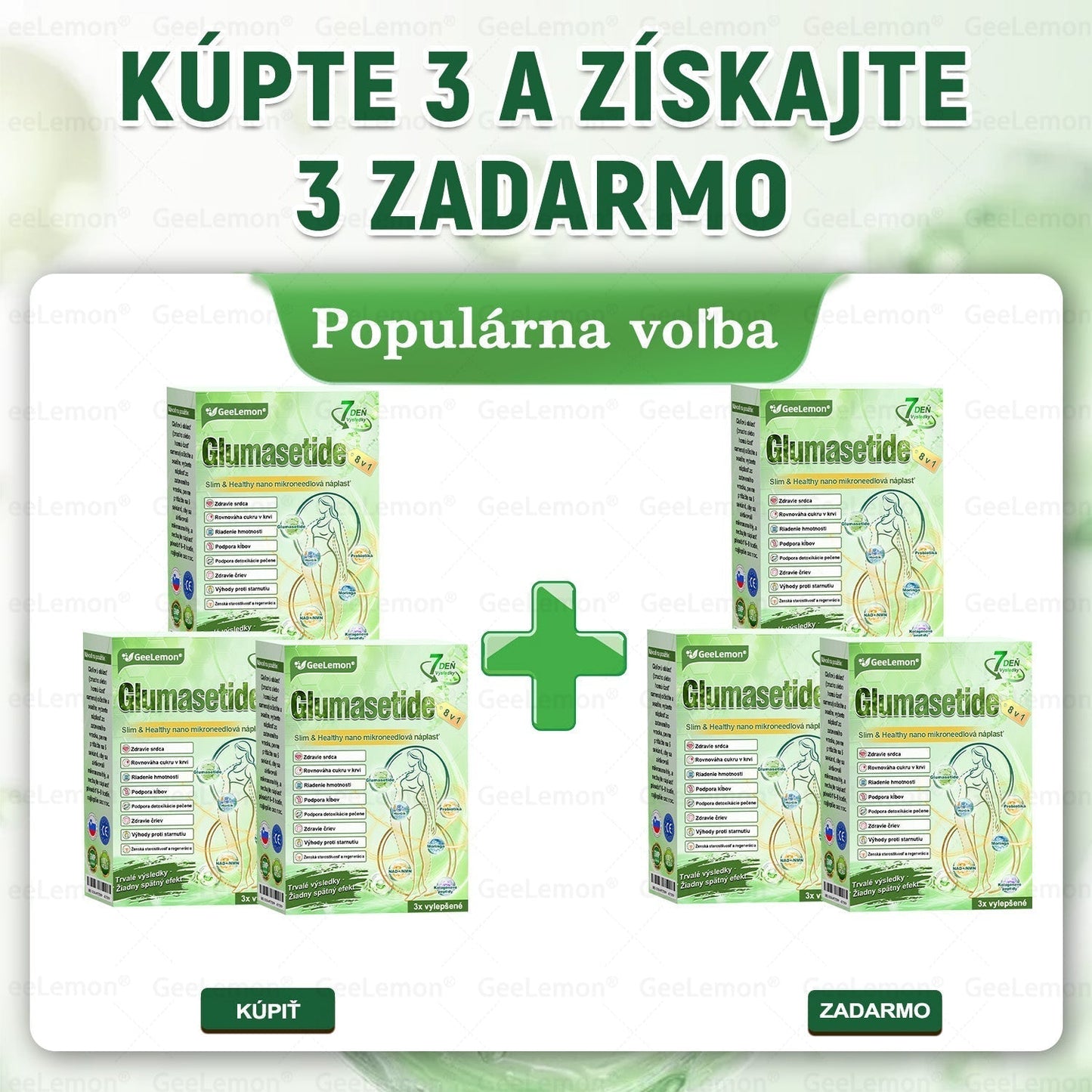 𝐆𝐞𝐞𝐋𝐞𝐦𝐨𝐧® 🎉𝐆𝐥𝐮𝐦𝐚𝐬𝐞𝐭𝐢𝐝𝐚 8 v 1 Náplast s Nano Mikroihličkami na Chudnutie a Zdravie ✅ (Iba raz denne, viditeľné zmeny za 7 dní) Pre obezitu, kardiovaskulárne zdravie, cukrovku, spánkovú apneu, štítnu žľazu, črevné zdravie, kĺbové problémy a ďalšie