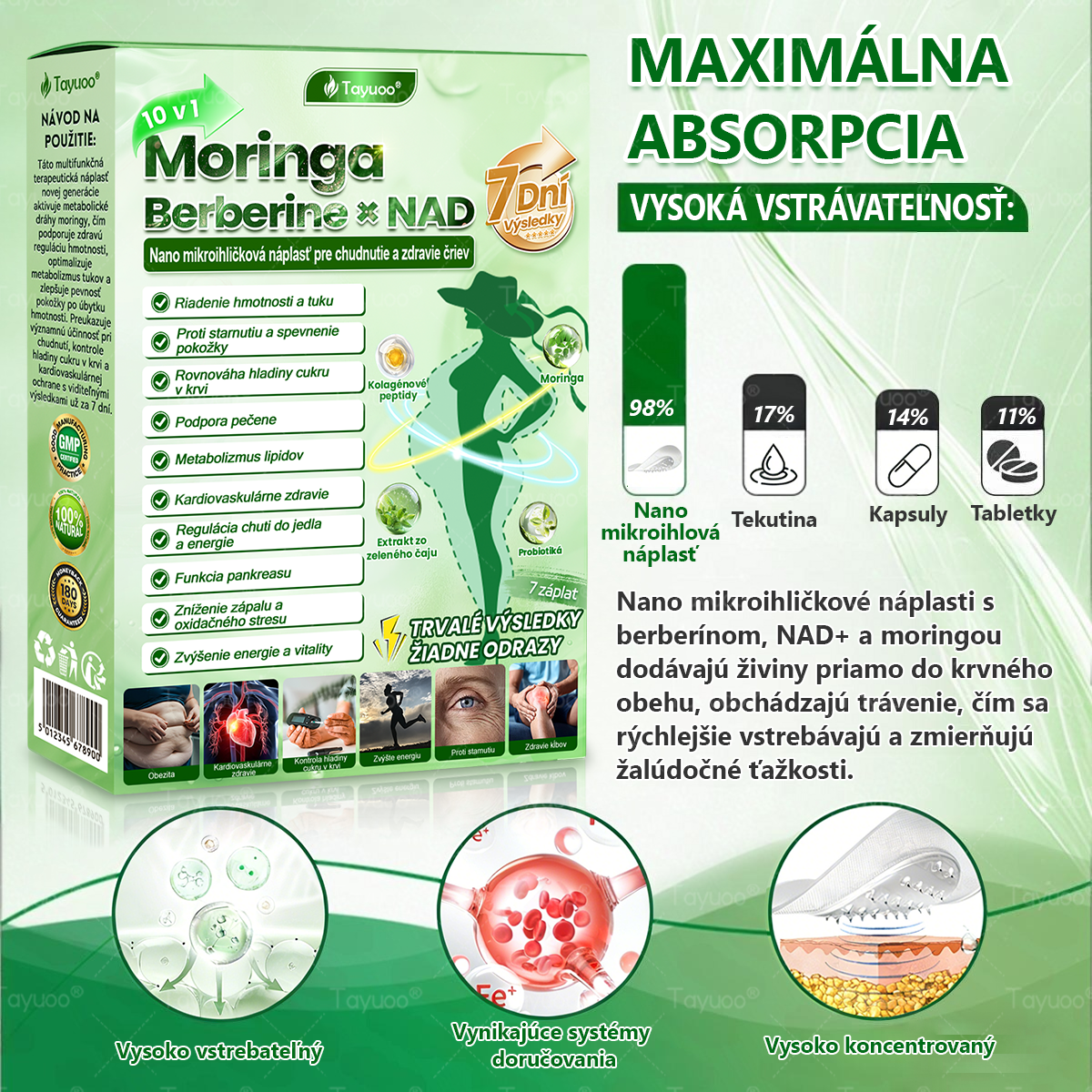 Oficiálny e-shop | 🌿🌿 𝐓𝙖𝙮𝒖𝙤𝙤® 𝑴𝒐𝒓𝒊𝒏𝒈𝒂 · 𝘽𝙚𝙧𝙗𝙚𝙧í𝙣 × 𝑵𝑨𝑫 + 𝐍𝐚𝐧𝐨 𝒎𝒊𝒌𝒓𝒐𝒊𝒉𝒍𝒊č𝒌𝒐𝒗á 𝙣á𝙥𝙡𝙖𝙨ť 𝙣𝙖  𝒑𝒐𝒅𝒑𝒐𝒓𝒖  𝐜𝐡𝐮𝐝𝐧𝐮𝐭𝐢𝐚 𝐚 𝙯𝙙𝙧𝙖𝙫𝙞𝙖 𝒕𝒓á𝒗𝒊𝒂𝒄𝒆𝒉𝒐 𝐬𝐲𝐬𝐭é𝐦𝐮🇸🇰 (Stačí raz denne — prvé viditeľné zmeny už po 7 dňoch) ✅ Komplexná podpora formovania postavy