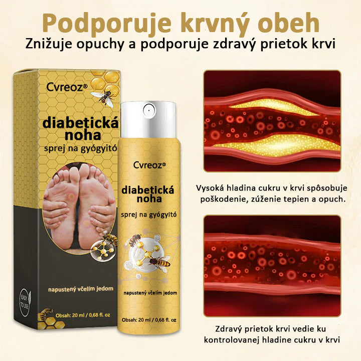 Hojivý sprej s včelím jedom Cvreoz® na hojenie a regeneráciu rán na rukách a nohách🌿